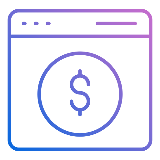 Online money Generic gradient outline icon