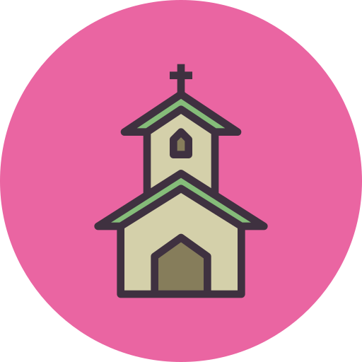 교회 Amogh Design Rounded Lineal Color icon