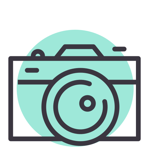 Camera Amogh Design Lineal Background Color icon