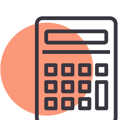 Calculator Amogh Design Lineal Background Color icon