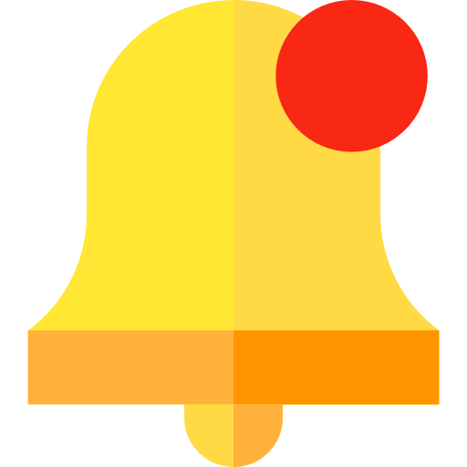 Alarm bell Basic Straight Flat icon