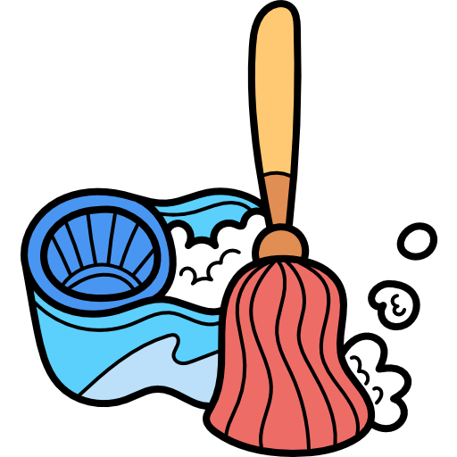 Mop Hand Drawn Color icon