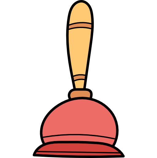 Plunger Hand Drawn Color icon
