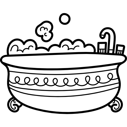 badewanne Hand Drawn Black icon