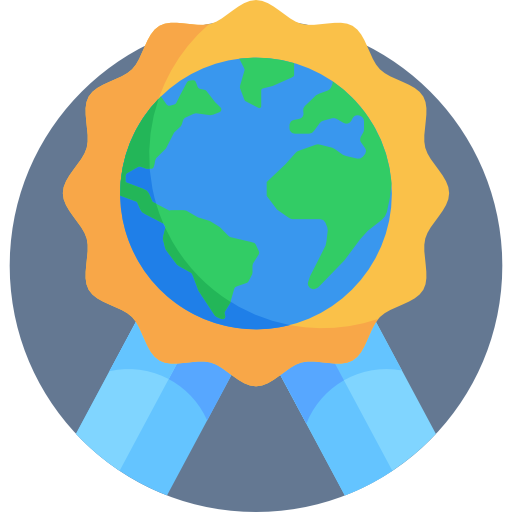 Earth Detailed Flat Circular Flat icon