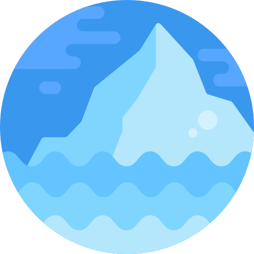 氷山 Detailed Flat Circular Flat icon