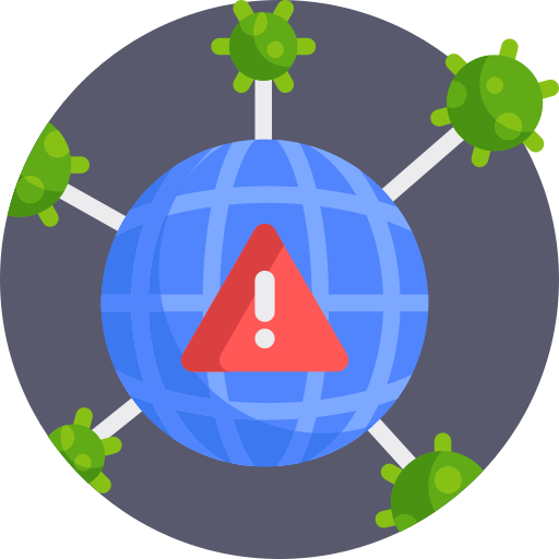 Cyber attack Detailed Flat Circular Flat icon