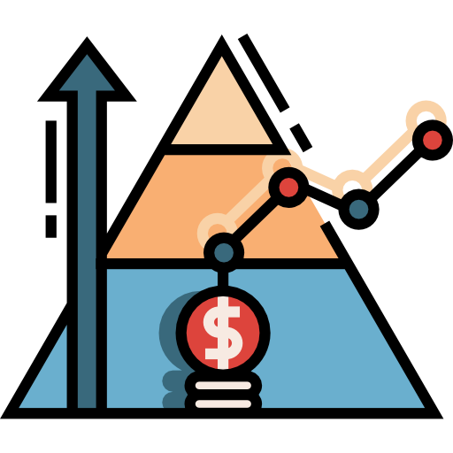 gráfico piramidal Chanut is Industries Lineal Color icono