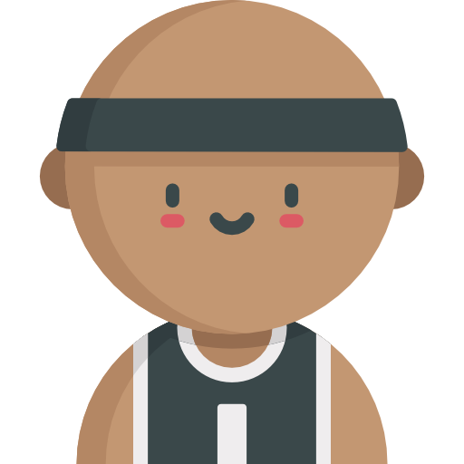 Basketball player Kawaii Flat icon