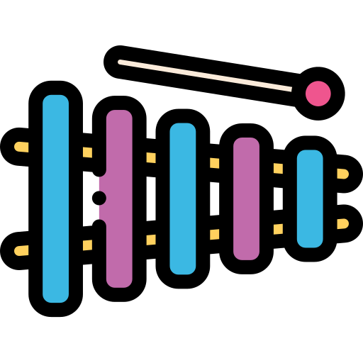 ksylofon Detailed Rounded Lineal color ikona