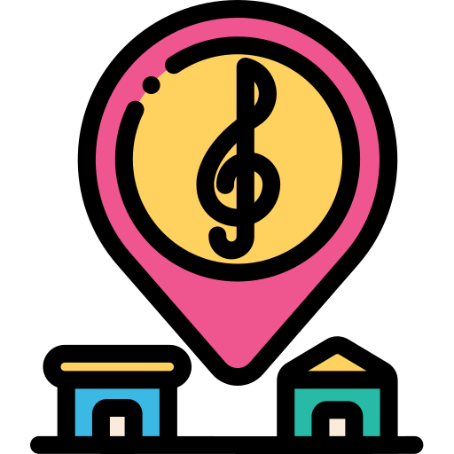 Location pin Detailed Rounded Lineal color icon