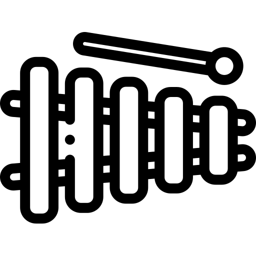 xylofoon Detailed Rounded Lineal icoon