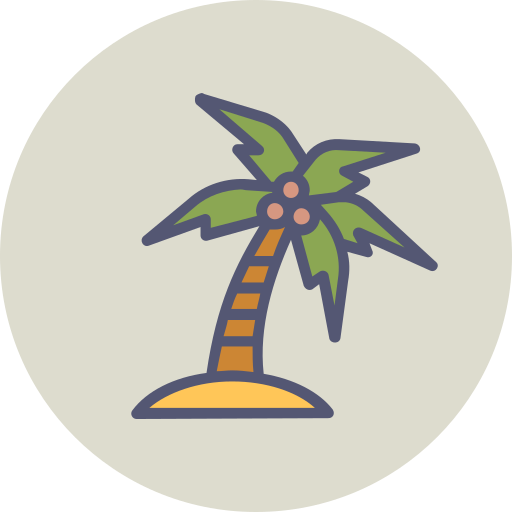Beach Amogh Design Rounded Lineal Color icon