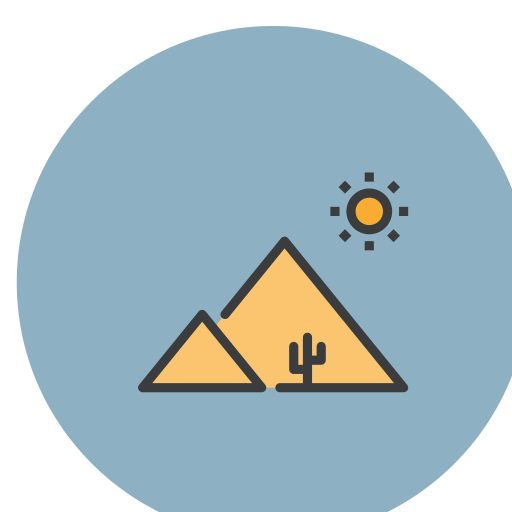 Pyramid Amogh Design Rounded Lineal Color icon