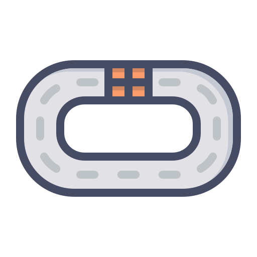 Track Generic color lineal-color icon