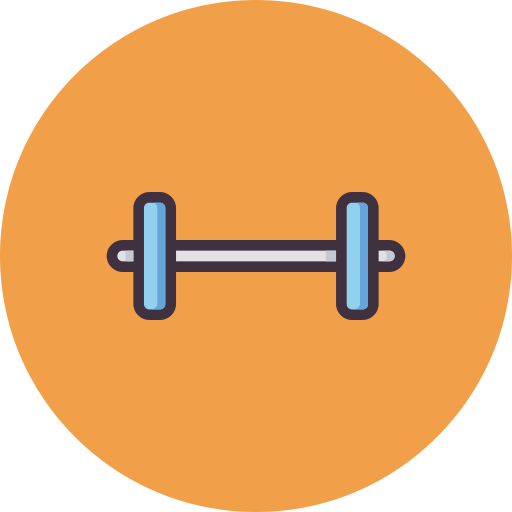 fitnessstudio Amogh Design Rounded Lineal Color icon