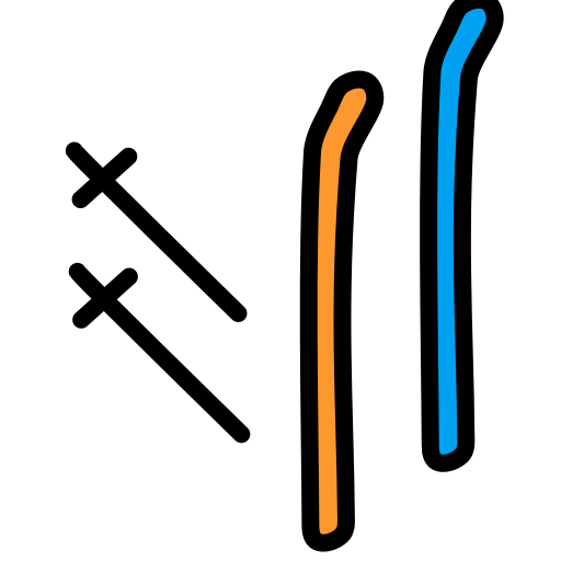 esquí Generic color lineal-color icono