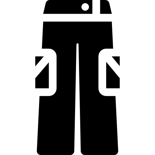 pantaloni con tasche laterali  icona