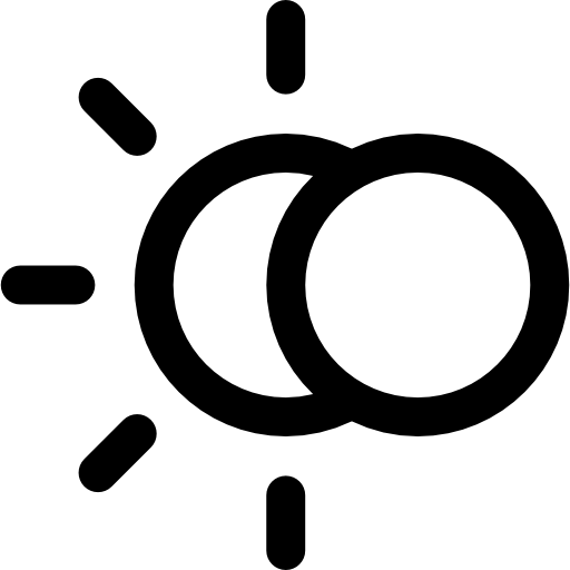 sonnenfinsternis Basic Rounded Lineal icon
