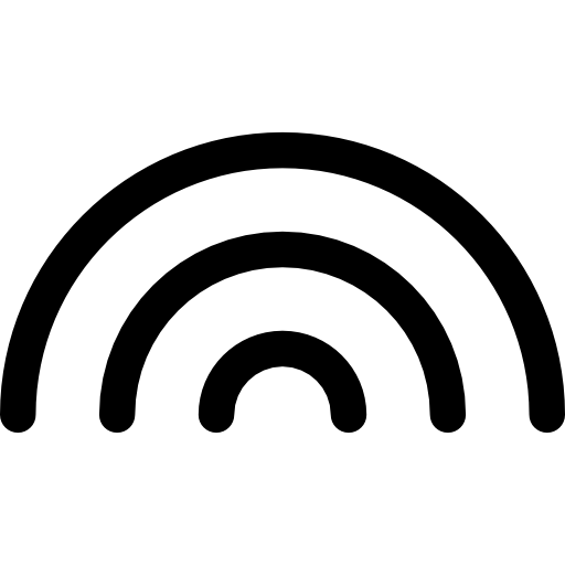 regenboog Basic Rounded Lineal icoon