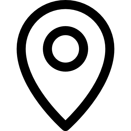 pin de ubicación Curved Lineal icono
