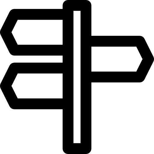 señal de tráfico Curved Lineal icono