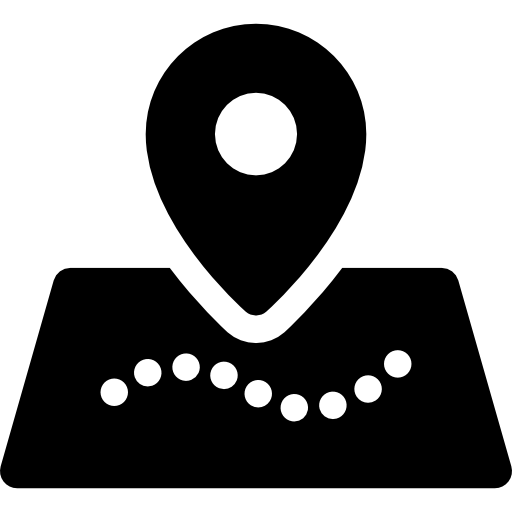 地図上のピン Curved Fill icon