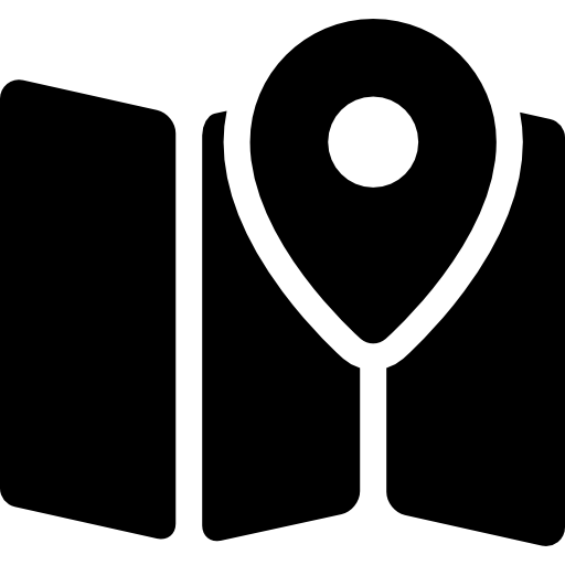 지도에 핀 Curved Fill icon