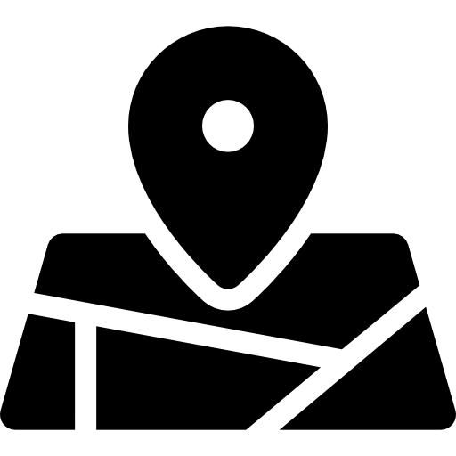 locatie op kaart Curved Fill icoon