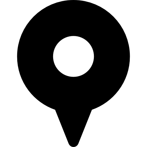 pin de ubicación Curved Fill icono