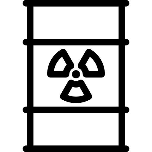 desechos radiactivos  icono