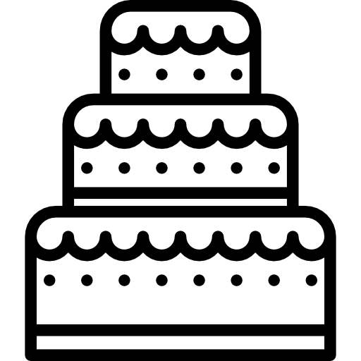 bolo de casamento Special Lineal Ícone