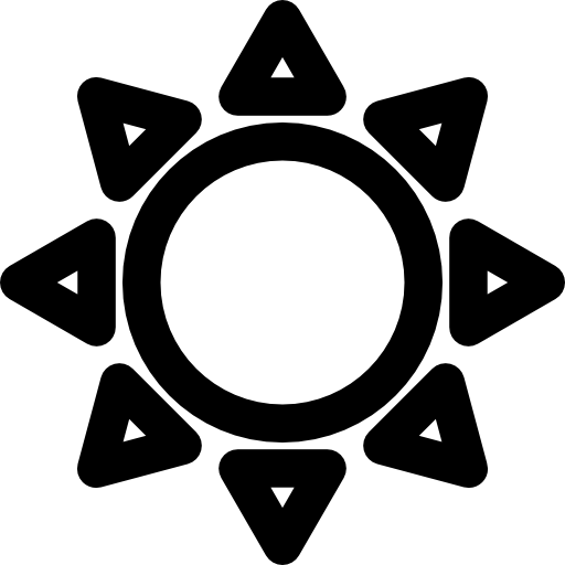 słońce Curved Lineal ikona