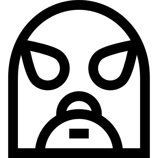 meksykańska maska zapaśnicza Basic Straight Lineal ikona