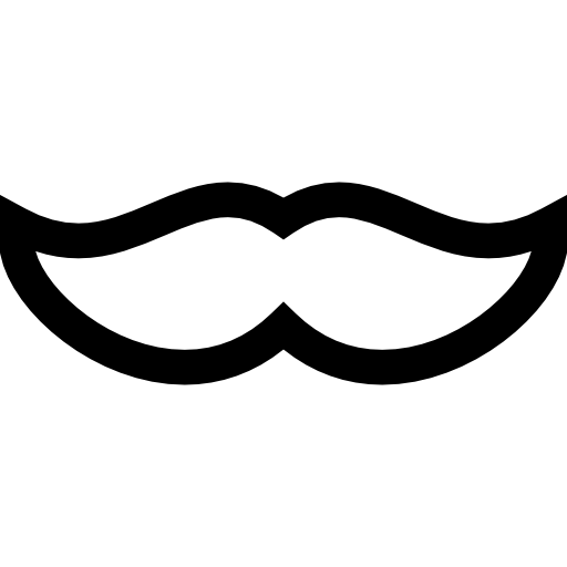 wąsy Basic Straight Lineal ikona