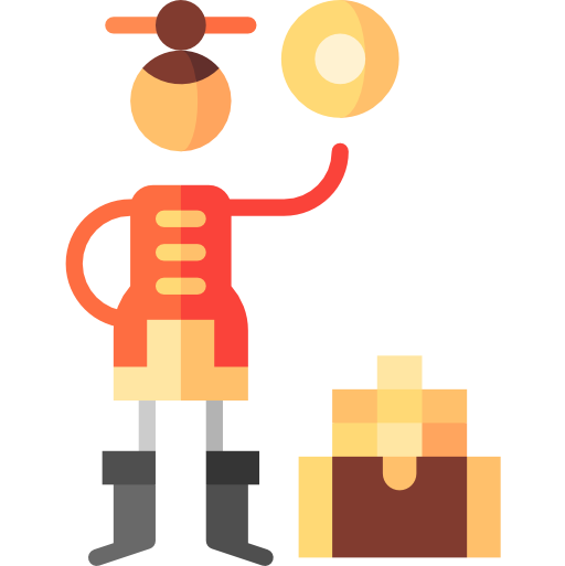 Pirate Puppet Characters Flat icon