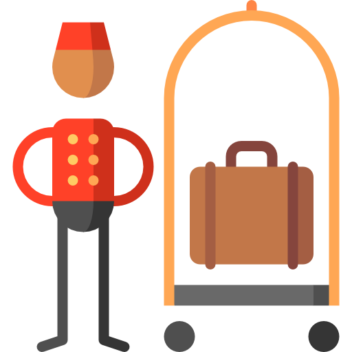 Bellhop Puppet Characters Flat icon