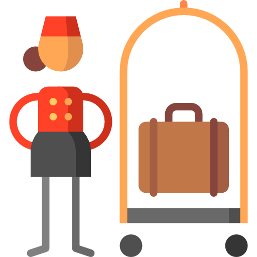 Bellhop Puppet Characters Flat icon