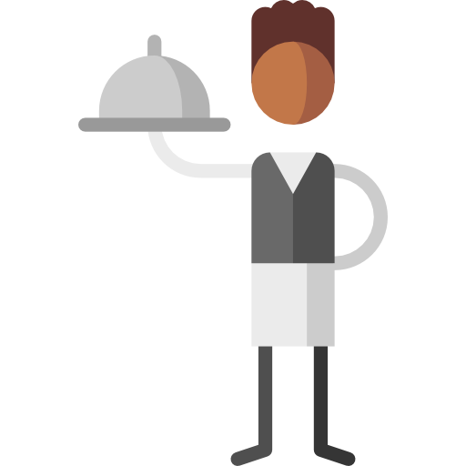 Waiter Puppet Characters Flat icon