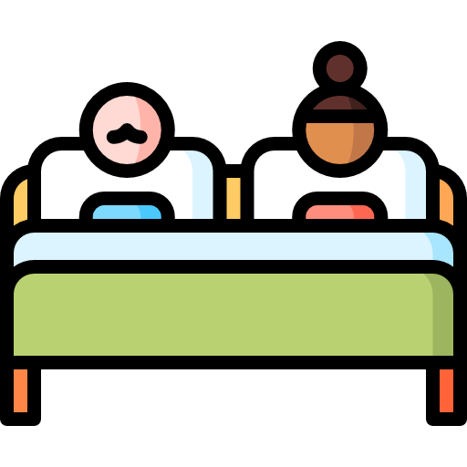 Двуспальная кровать Puppet Characters Lineal Color иконка