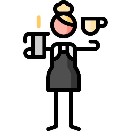 Barista Puppet Characters Lineal Color icon