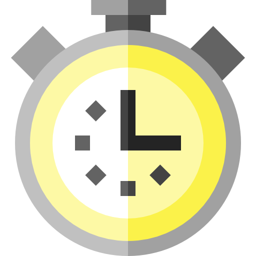 chronomètre Basic Straight Flat Icône