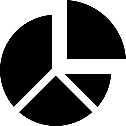 gráfico circular Basic Straight Filled icono