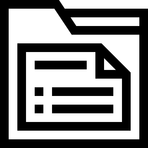 cartella Basic Straight Lineal icona