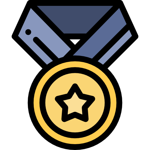 Medal Detailed Rounded Lineal color icon