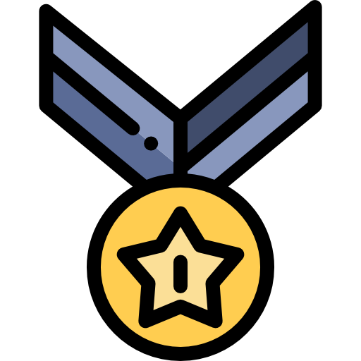 medal Detailed Rounded Lineal color ikona