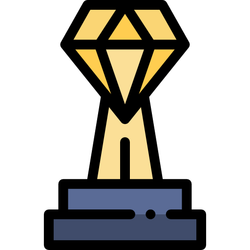 Trophy Detailed Rounded Lineal color icon