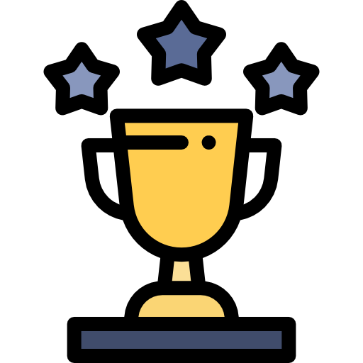 Trophy Detailed Rounded Lineal color icon