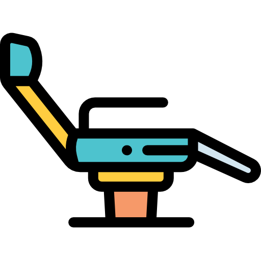 치과 의자 Detailed Rounded Lineal color icon