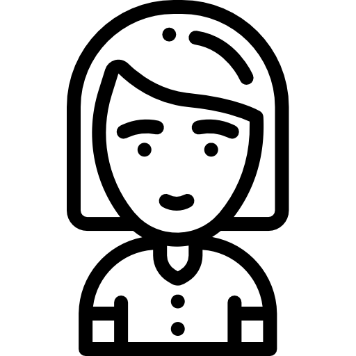 소녀 Detailed Rounded Lineal icon